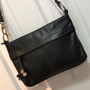 Tignanello Black Leather Crossbody